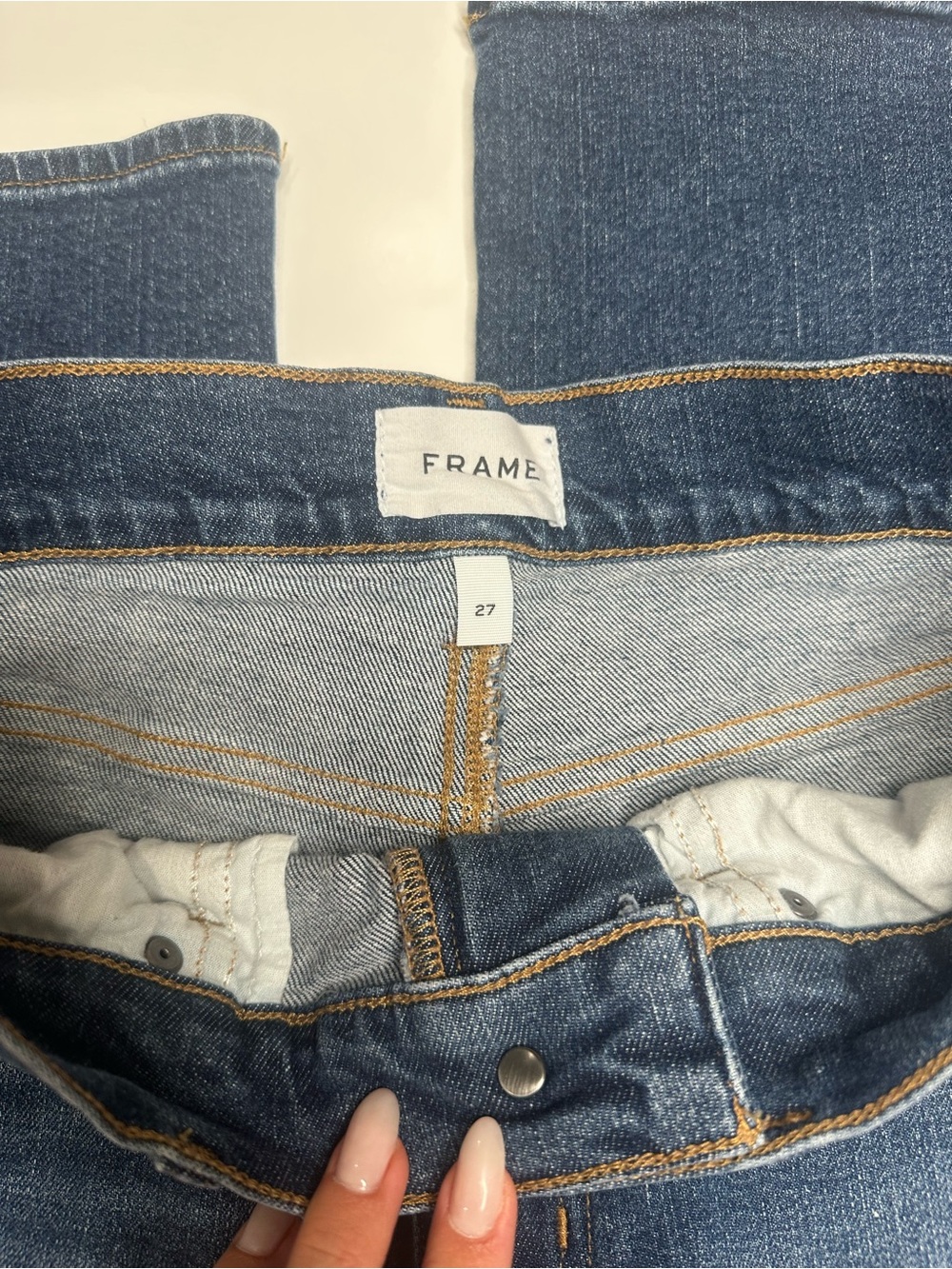 FRAME Le Slim Palazzo Wide Leg High Rise Jeans in Kinmount Sz 27 - Picture 6 of 8